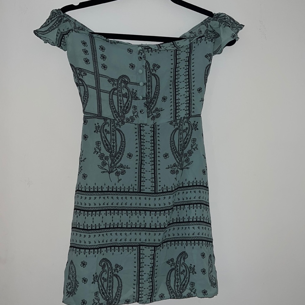 NWT PAISLEY PRINT BUTTON BARDOT GREEN DRESS
